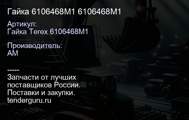 Гайка 6106468M1 6106468M1 | купить запчасти